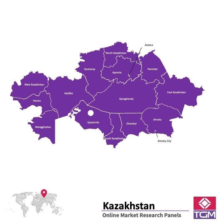 Panel badawczy online w Kazachstanie |  Badania rynku w Kazachstanie