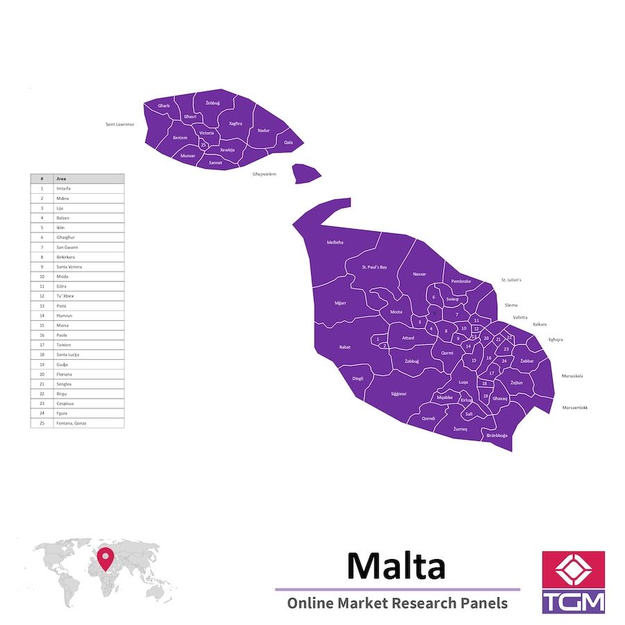 Panel badawczy online na Malcie |  Badania rynku na Malcie