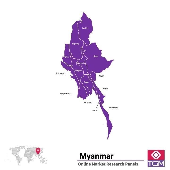 Panel badawczy online w Myanmarze |  Badania rynku w Myanmarze